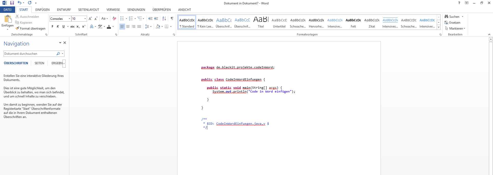 Code In Word Einfugen Blackit De 365 Code Code In Word Einfugen Eclipse Microsoft Office Source Syntax Highlighting Word Word Allgemein Scripte Windows